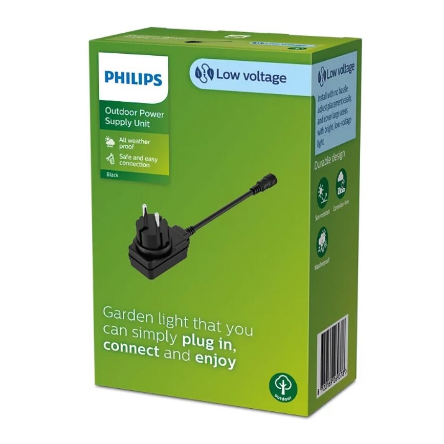 Philips - Μετασχηματιστής ρεύματος εξωτερικού δικτύου GARDENLINK 12W/24/230V IP44