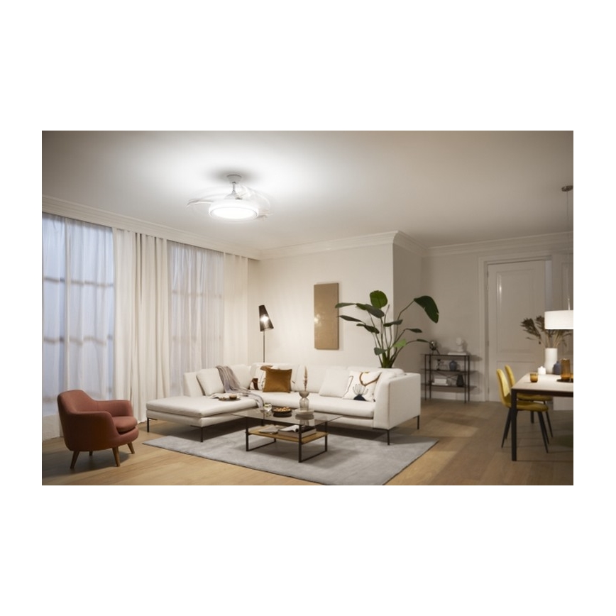 Philips - Οροφής ανεμιστήρας LED/35W/230V 5500/4000/2700K λευκός + τηλεχειριστήριο