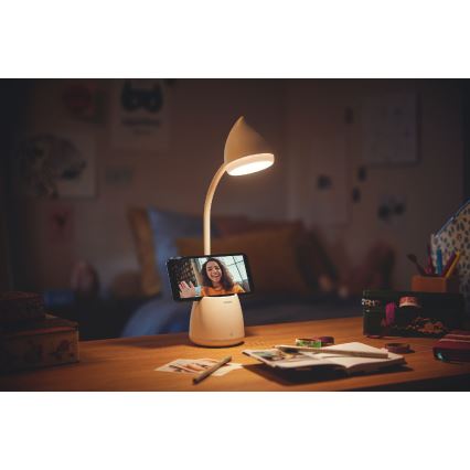 Philips - Επιτραπέζια λάμπα αφής dimming LED HAT LED/4,5W/5V 1800 mAh 3000/4000/5700K CRI 90