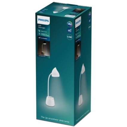 Philips - Επιτραπέζια λάμπα αφής dimming LED HAT LED/4,5W/5V 1800 mAh 3000/4000/5700K CRI 90