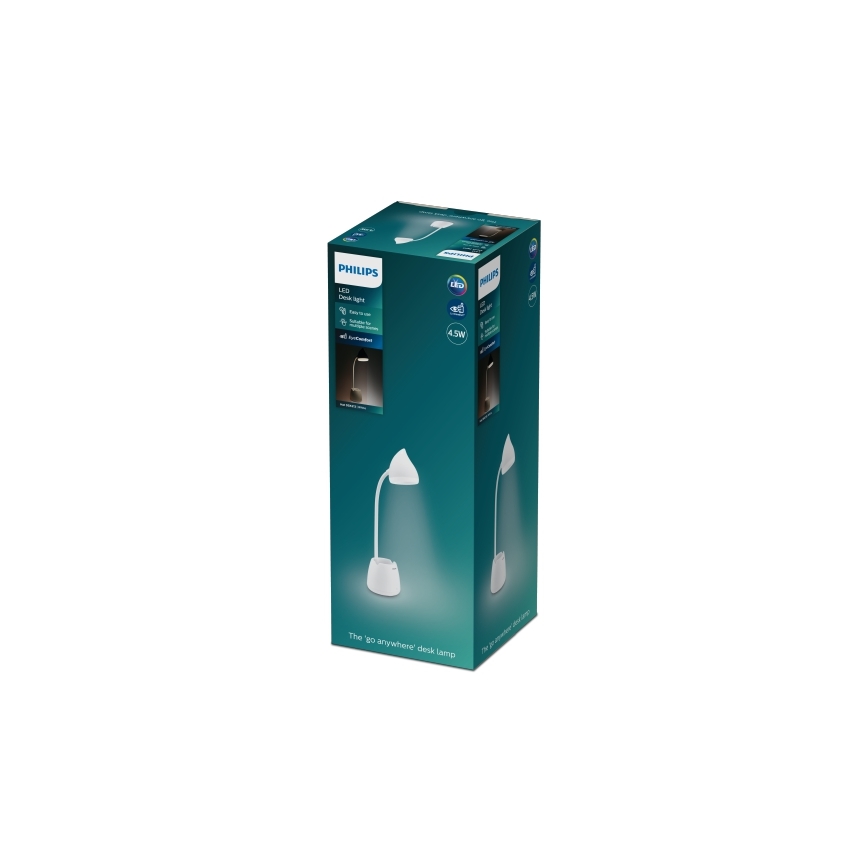 Philips - Επιτραπέζια λάμπα αφής dimming LED HAT LED/4,5W/5V 1800 mAh 3000/4000/5700K CRI 90