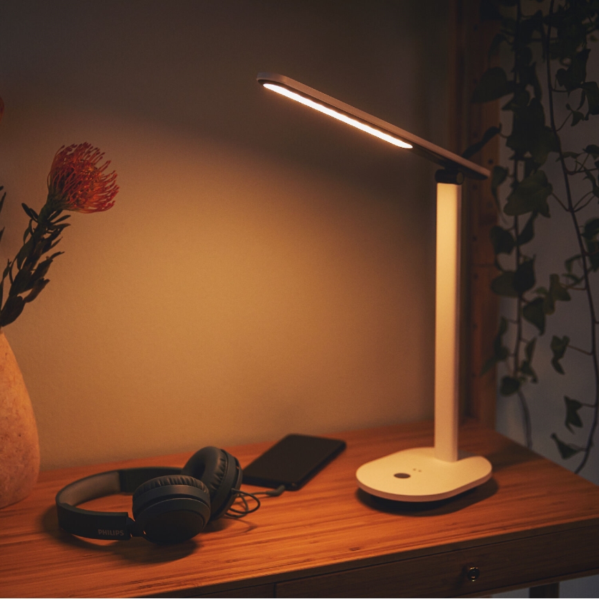 Philips - Επιτραπέζια λάμπα αφής dimming LED IVORY LED/5W/5V 3000 mAh 2700/3600/5000K CRI 90