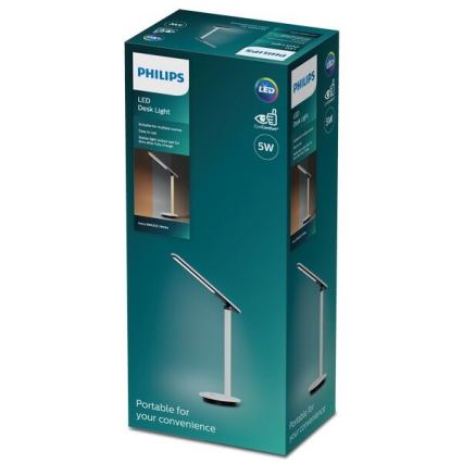 Philips - Επιτραπέζια λάμπα αφής dimming LED IVORY LED/5W/5V 3000 mAh 2700/3600/5000K CRI 90