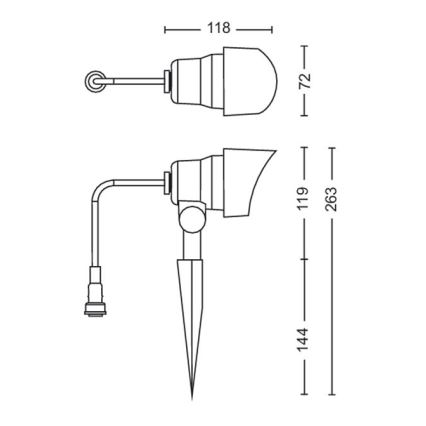 Philips - Προβολέας LED εξωτερικού χώρου LED/24W/230V 2700K IP44