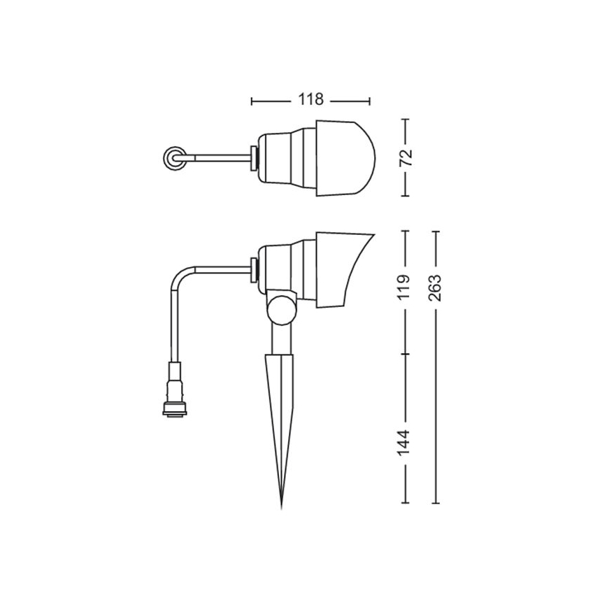 Philips - Προβολέας LED εξωτερικού χώρου LED/24W/230V 2700K IP44