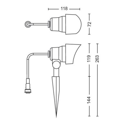 Philips - Προβολέας LED εξωτερικού χώρου LED/6W/12V 4000K IP44