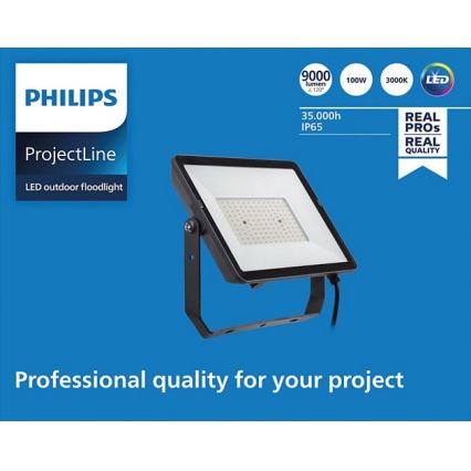 Philips - Προβολέας LED εξωτερικού χώρου PROJECTLINE LED/100W/230V IP65 3000K