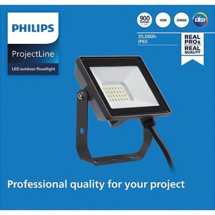 Philips - Προβολέας LED εξωτερικού χώρου PROJECTLINE LED/10W/230V IP65 3000K