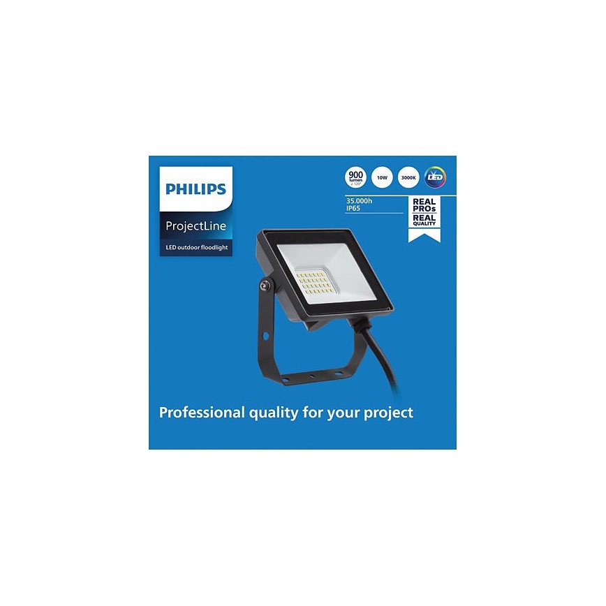 Philips - Προβολέας LED εξωτερικού χώρου PROJECTLINE LED/10W/230V IP65 3000K
