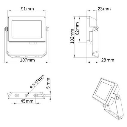 Philips - Προβολέας LED εξωτερικού χώρου PROJECTLINE LED/10W/230V IP65 3000K