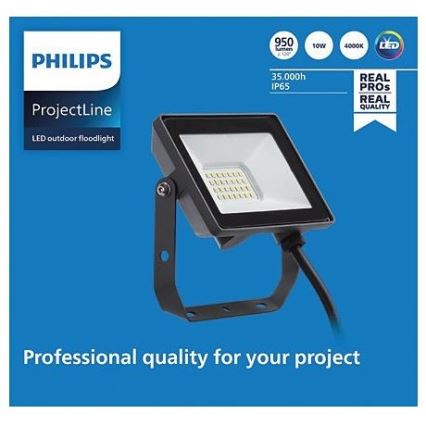 Philips - Προβολέας LED εξωτερικού χώρου PROJECTLINE LED/10W/230V IP65 4000K