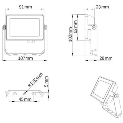 Philips - Προβολέας LED εξωτερικού χώρου PROJECTLINE LED/10W/230V IP65 4000K