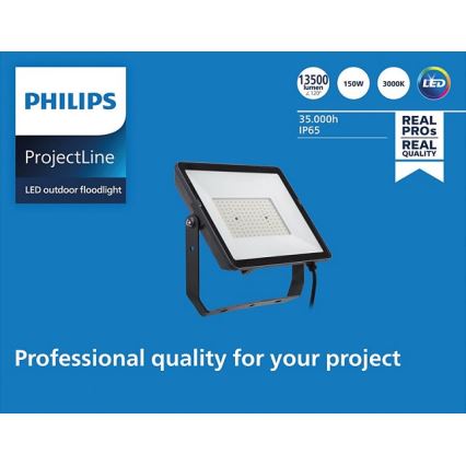 Philips - Προβολέας LED εξωτερικού χώρου PROJECTLINE LED/150W/230V IP65 3000K