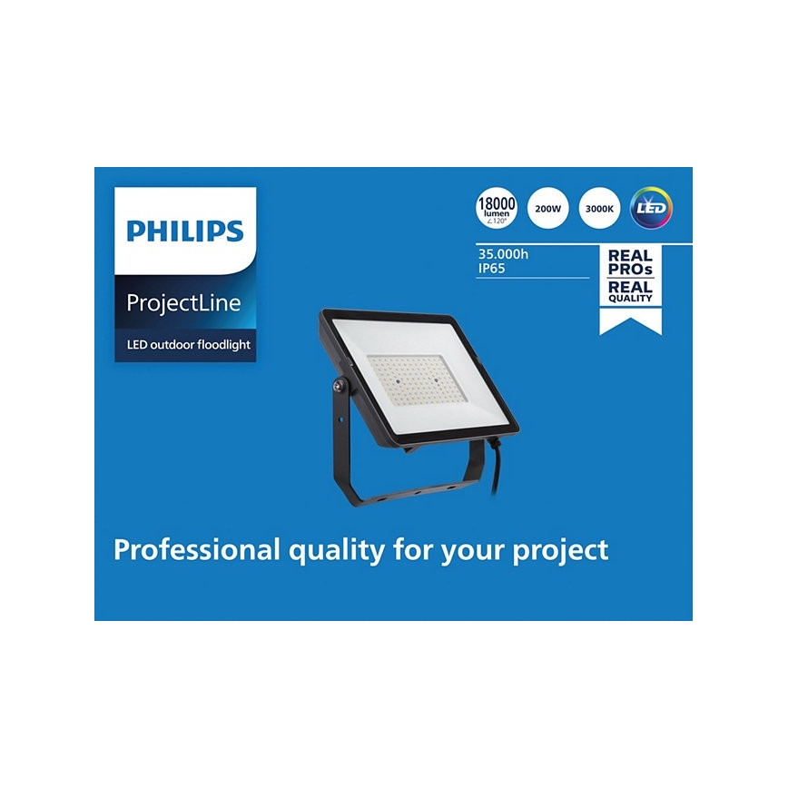 Philips - Προβολέας LED εξωτερικού χώρου PROJECTLINE LED/200W/230V IP65 3000K
