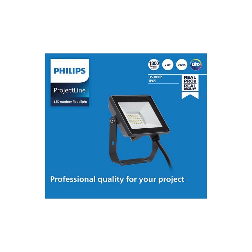 Philips - Προβολέας LED εξωτερικού χώρου PROJECTLINE LED/20W/230V IP65 3000K