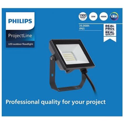 Philips - Προβολέας LED εξωτερικού χώρου PROJECTLINE LED/20W/230V IP65 4000K