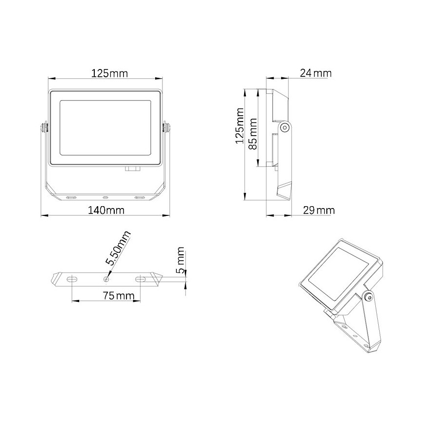 Philips - Προβολέας LED εξωτερικού χώρου PROJECTLINE LED/20W/230V IP65 4000K