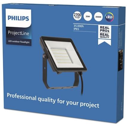 Philips - Προβολέας LED εξωτερικού χώρου PROJECTLINE LED/30W/230V IP65 3000K