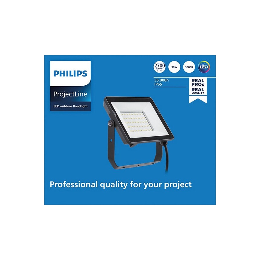 Philips - Προβολέας LED εξωτερικού χώρου PROJECTLINE LED/30W/230V IP65 3000K