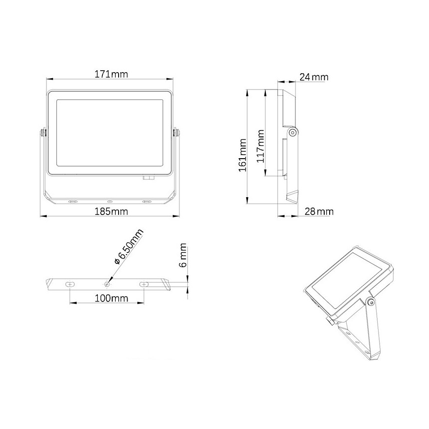 Philips - Προβολέας LED εξωτερικού χώρου PROJECTLINE LED/30W/230V IP65 3000K