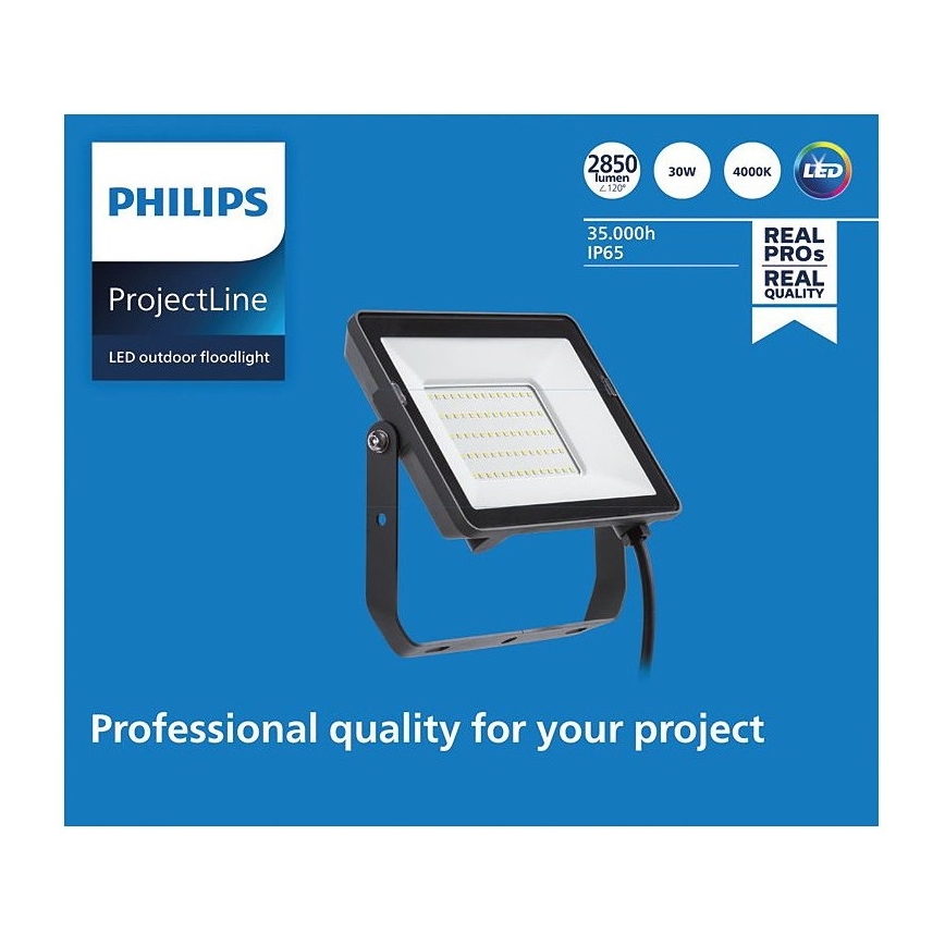 Philips - Προβολέας LED εξωτερικού χώρου PROJECTLINE LED/30W/230V IP65 4000K