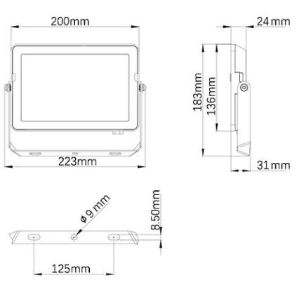 Philips - Προβολέας LED εξωτερικού χώρου PROJECTLINE LED/50W/230V IP65 3000K