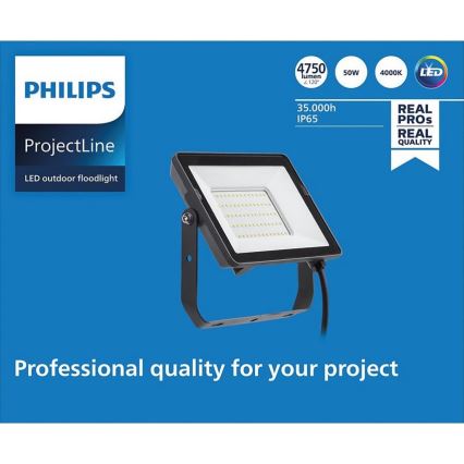 Philips - Προβολέας LED εξωτερικού χώρου PROJECTLINE LED/50W/230V IP65 4000K