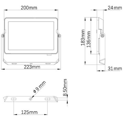 Philips - Προβολέας LED εξωτερικού χώρου PROJECTLINE LED/50W/230V IP65 4000K