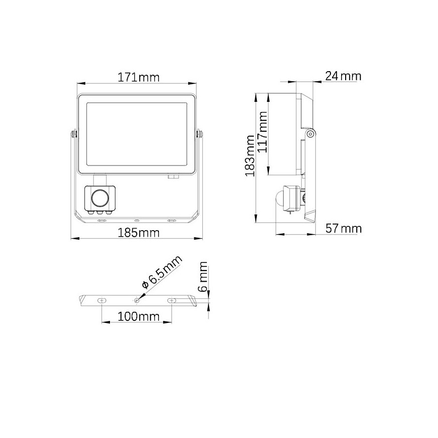 Philips - Προβολέας LED εξωτερικού χώρου με αισθητήρα PROJECTLINE LED/30W/230V IP65 3000K