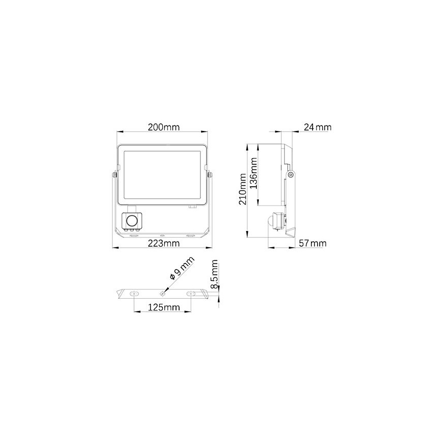 Philips - Προβολέας LED εξωτερικού χώρου με αισθητήρα PROJECTLINE LED/50W/230V IP65 4000K