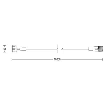 Philips - Προέκταση καλωδίου εξωτερικού χώρου 10m IP67