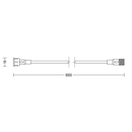 Philips - Προέκταση καλωδίου εξωτερικού χώρου 5m IP67
