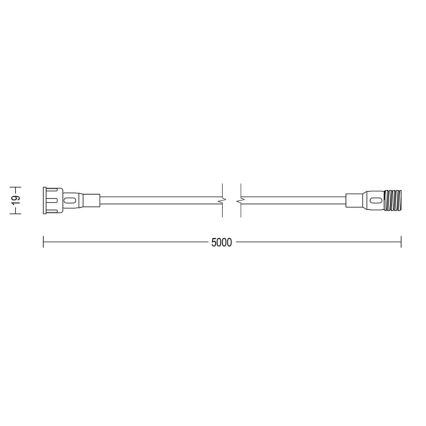 Philips - Προέκταση καλωδίου εξωτερικού χώρου 5m IP67