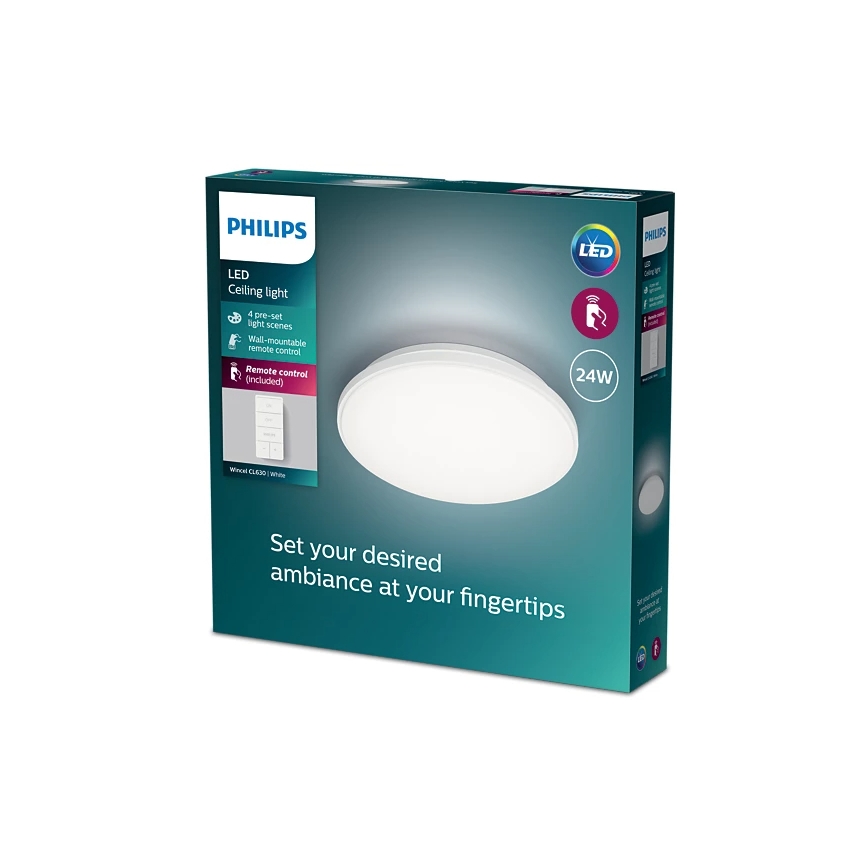 Philips - Ρυθμιζόμενο LED φωτιστικό οροφής LED/24W/230V 2700-6500K με τηλεχειριστήριο