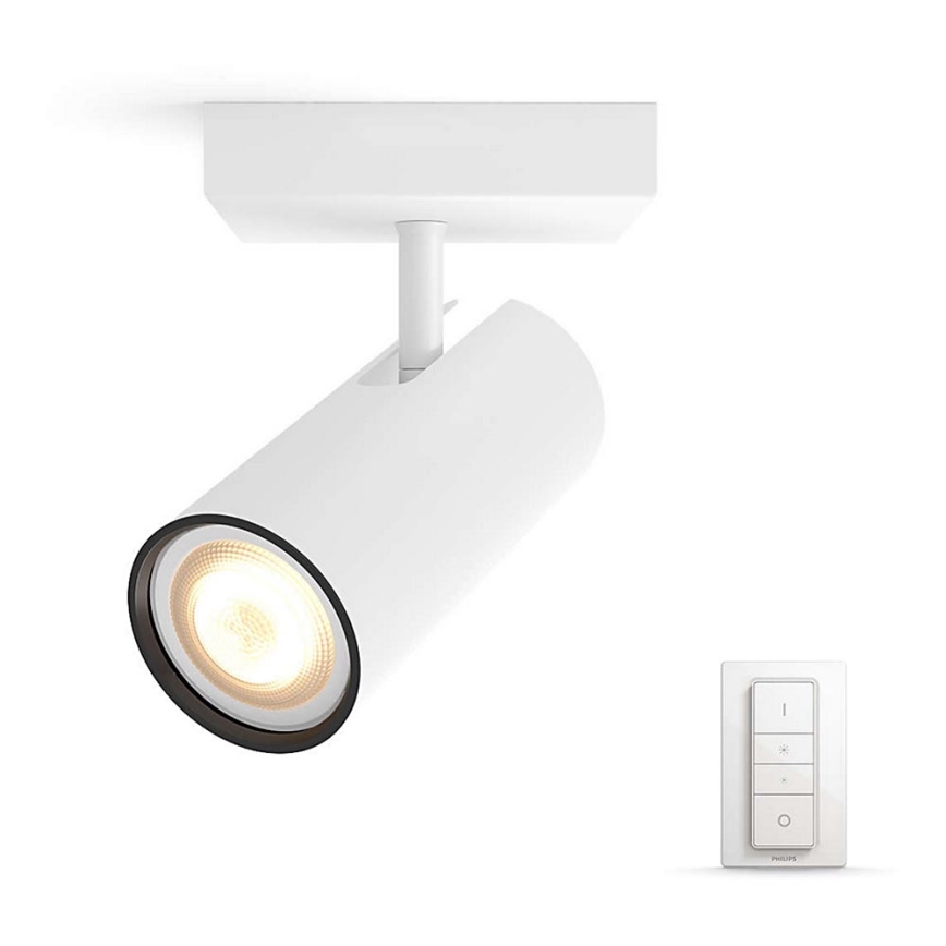 Philips - Ρυθμιζόμενο LED φωτιστικό σημείου Hue BURATTO 1xGU10/5,5W + τηλεχειριστήριο