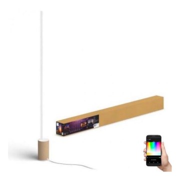Philips - Ρυθμιζόμενο επιδαπέδιο φωτιστικό LED RGBW Hue SIGNE LED/29W/230V 2000-6500K μπεζ
