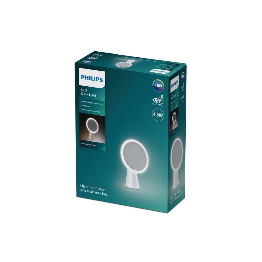 Philips - Ρυθμιζόμενο καλλυντικό καθρέφτη με LED φωτισμό MIRROR LED/4,5W/5V