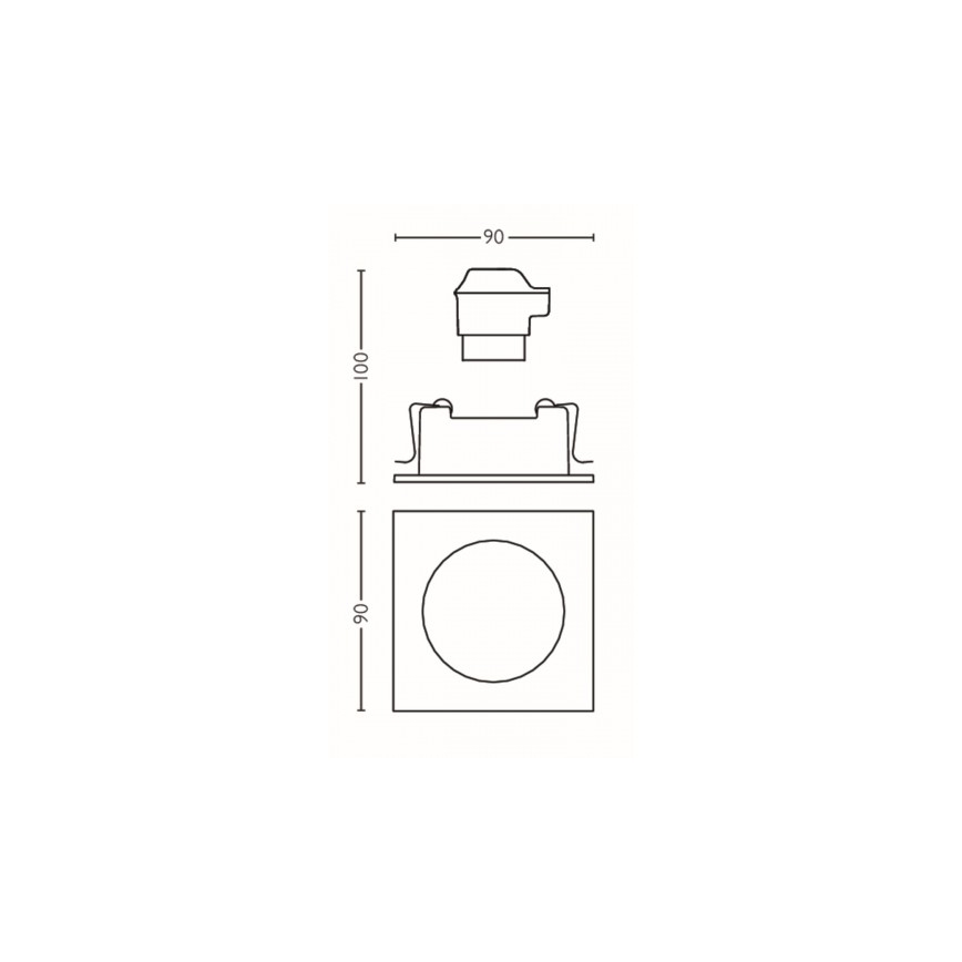 Philips 50393/31/P0 - ΣET 3x LED Dimmable χωνευτά φωτιστικά SHELLBARK Warm Glow 1xLED/4,5W/230V 2200-2700K