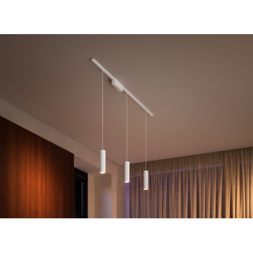 Philips -ΣET 3x LED RGB Dimmable κρεμαστά φωτιστικά ράγας Hue PERIFO LED RGB/15,6W/230V 2000-6500K