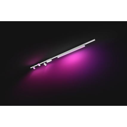 Philips - ΣET 4xLED RGB Dimmable φωτιστικά ράγας Hue PERIFO LED RGB/44,6W/230V 2000-6500K