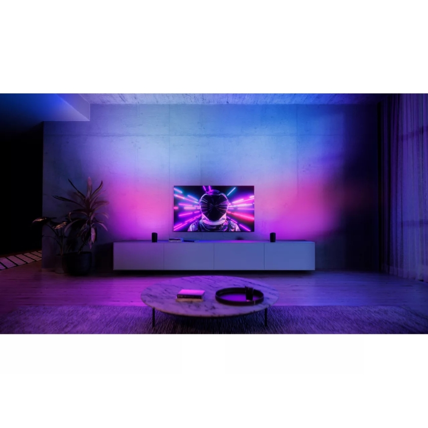 Philips - Σετ 2 τεμ. RGBW LED ρυθμιζόμενοι προβολείς Hue PLAY LED/20W/230V 2000–6500K μαύρο