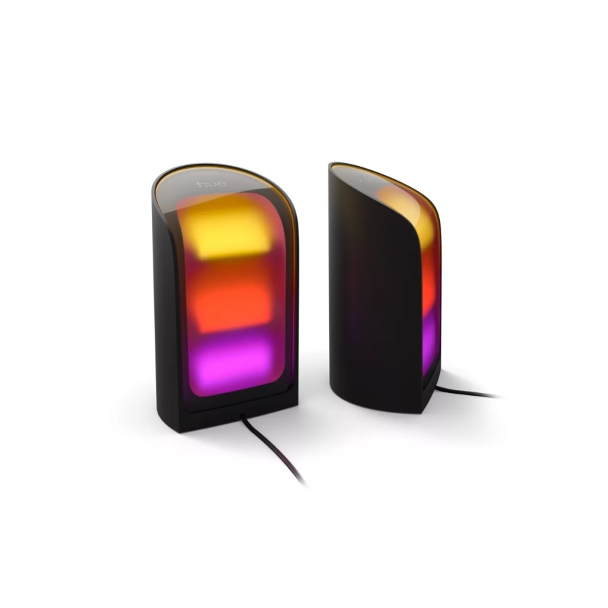 Philips - Σετ 2 τεμ. RGBW LED ρυθμιζόμενοι προβολείς Hue PLAY LED/20W/230V 2000–6500K μαύρο