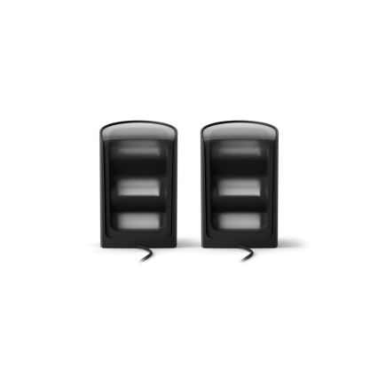 Philips - Σετ 2 τεμ. RGBW LED ρυθμιζόμενοι προβολείς Hue PLAY LED/20W/230V 2000–6500K μαύρο