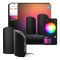 Philips - Σετ 2 τεμ. RGBW LED ρυθμιζόμενοι προβολείς Hue PLAY LED/20W/230V 2000–6500K μαύρο