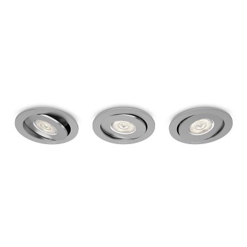 Philips - ΣΕΤ 3x LED Dimmable χωνευτά φωτιστικά/4,5W/230V