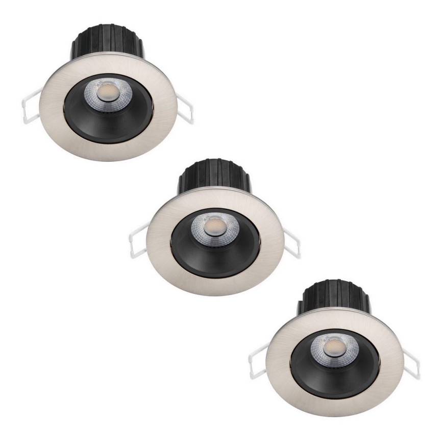 Philips - ΣΕΤ 3x LED Dimmable χωνευτά φωτιστικά μπάνιου ABROSA LED/9W/230V IP44