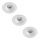 Philips - ΣΕΤ 3x LED Dimmable χωνευτά φωτιστικά μπάνιου ABROSA LED/9W/230V IP44