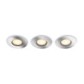 Philips - ΣΕΤ 3x LED Dimmable χωνευτό φωτιστικό μπάνιου Hue ADORE BATHROOM 1xGU10/4,2W/230V 2200-6500K IP44