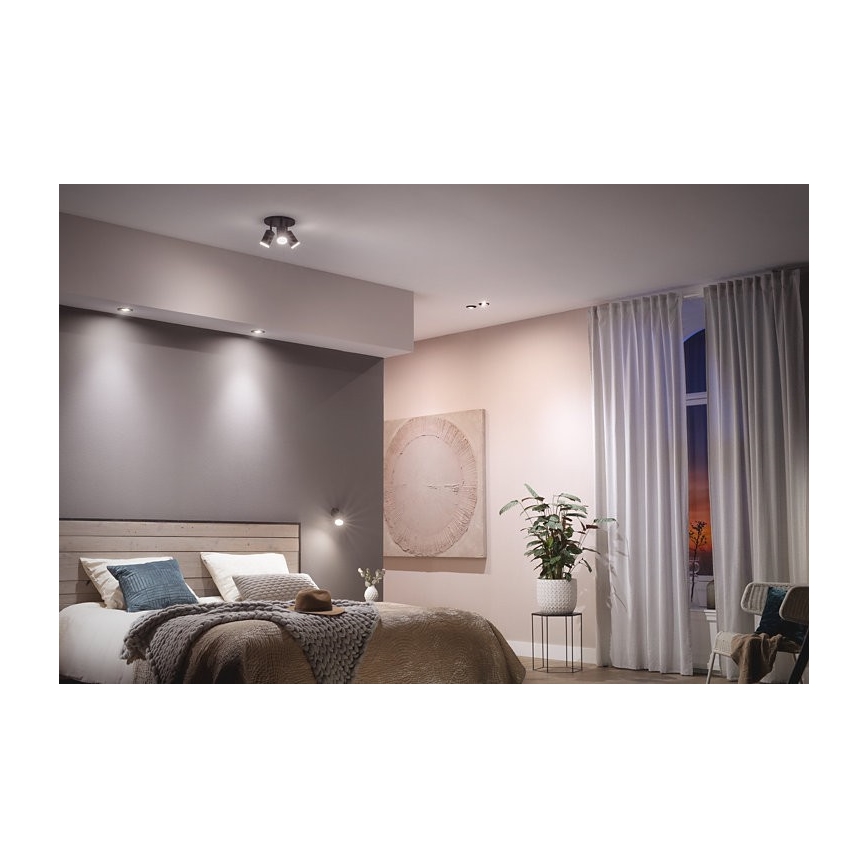 Philips - ΣΕΤ 3x LED RGB Dimmable φωτιστικά χωνευτά Hue CENTURA 1xGU10/5,7W/230V 2000-6500K