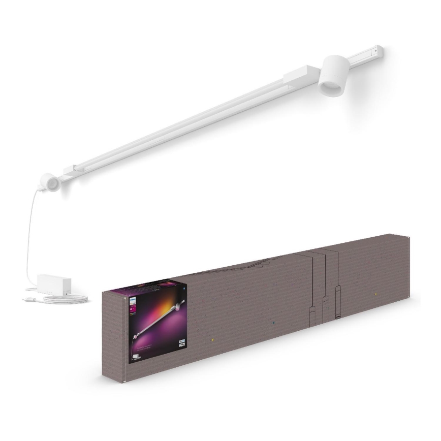 Philips - Σετ 3x LED RGB Ρυθμιζόμενα επιτοίχια φωτιστικά σημείου για σύστημα ράγας Hue PERIFO LED/39,9W/230V 2000-6500K